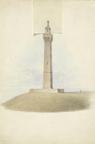 Lewis Vulliamy Variant Designs for the Somerset Monument: Elevation