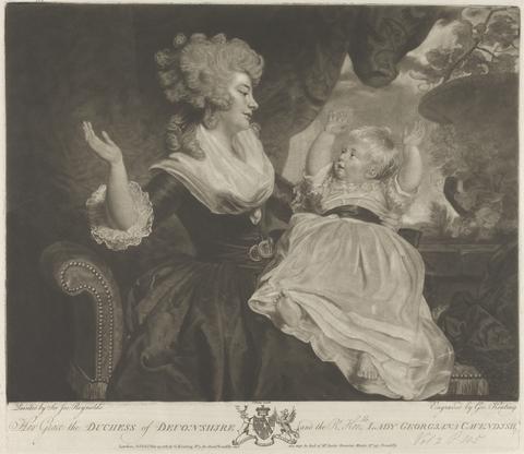 George Keating Duchess of Devonshire and Lady Georgina Cavendish