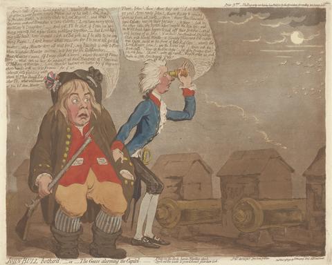 James Gillray John Bull Bother'd; - or - The Geese Alarming the Capitol