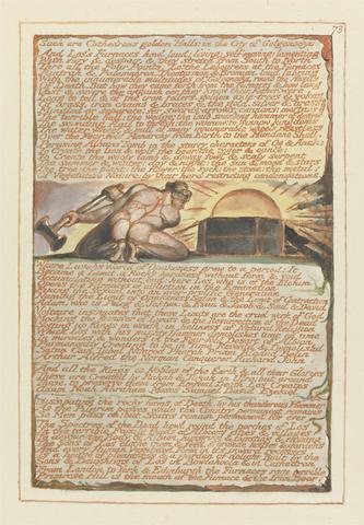 William Blake Jerusalem, Plate 73, "Such are Cathedron's golden Halls...."