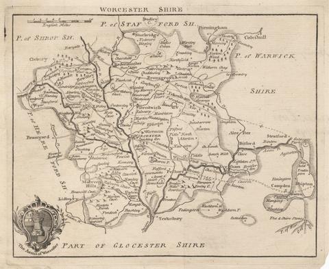 unknown artist Map of Worcestershire