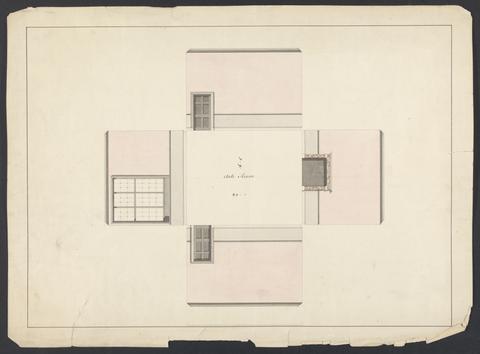 James Wyatt Cobham Hall, Kent: Section of the Anteroom