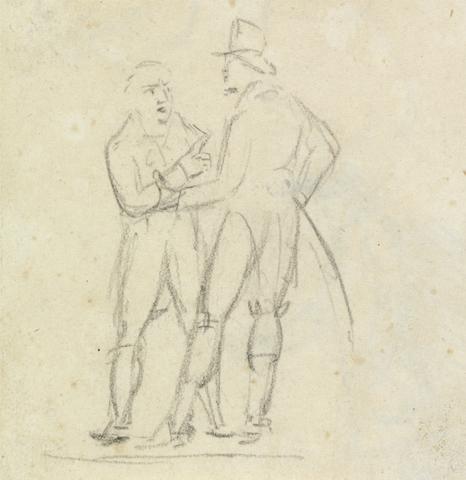 Benjamin Robert Haydon Study of Two Men Standing, While in Conversation