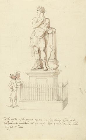 Thomas Rowlandson Statue of George II, Greenwich