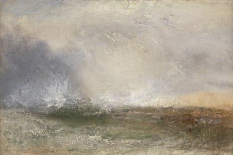 Stormy Sea Breaking on a Shore