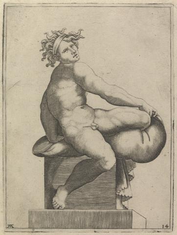 Male Nude from Panel of "The Sacrifice of Noah"