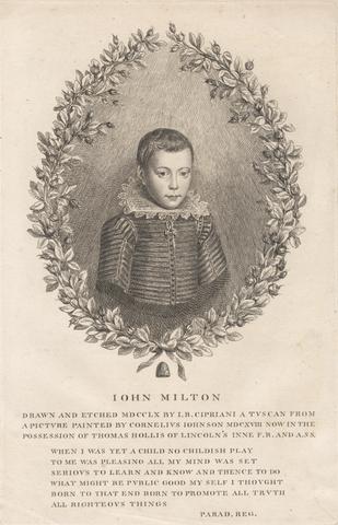Giovanni Battista Cipriani RA John Milton