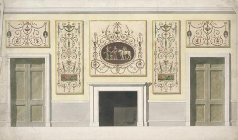 unknown artist Design for Wall Decoration with Neoclassical Panels