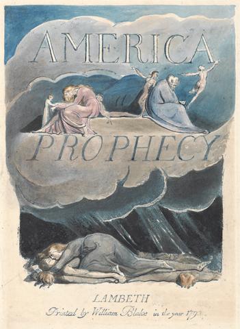 William Blake America. A Prophecy, Plate 2, Title Page