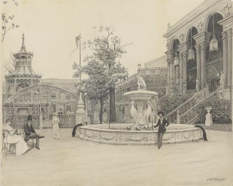 Walter Greaves Dancing Platform, Cremorne Gardens, with a Portrait of Whistler