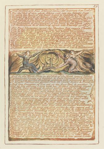 William Blake Jerusalem, Plate 59, "And formed into Four precious stones...."