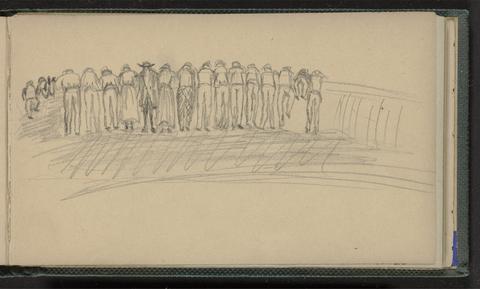unknown artist A Row of Spectators, Seen from Behind