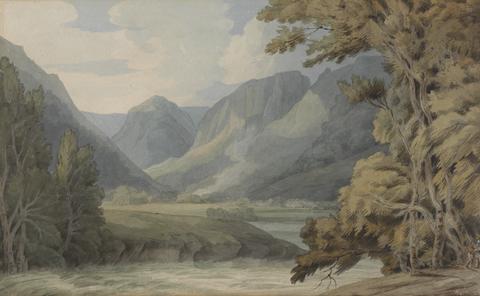 Francis Towne View in Borrowdale of Eagle Crag and Rosthwaite