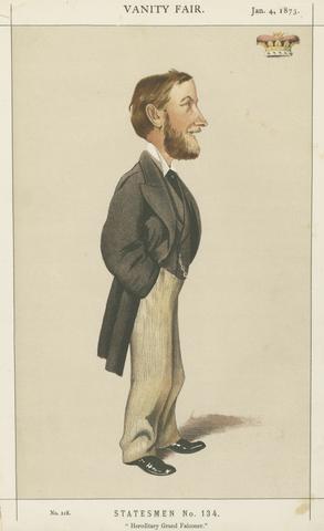 unknown artist Vanity Fair: Royalty; 'Heredictary Grand Falconer', William Amelius, Aubrey de Vere Beauclerk, Duke of Albans, January 4, 1873