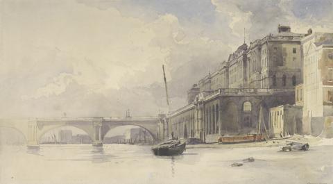 William Edward Dighton Somerset House and Waterloo Bridge