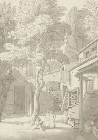 John White Abbott The Courtyard of Mr. Bank's House, Northernhay, Exeter