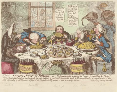 James Gillray Substitutes for Bread; - or - Right Honorables, Saving the Loaves and Dividing the Fishes