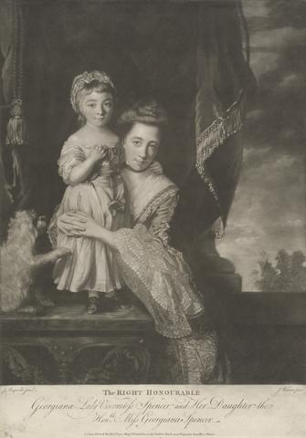 James Watson The Right Honorable Georgina Lady Viscountess Spencer, and Her Daughter the Honorable Miss Georgina Spencer