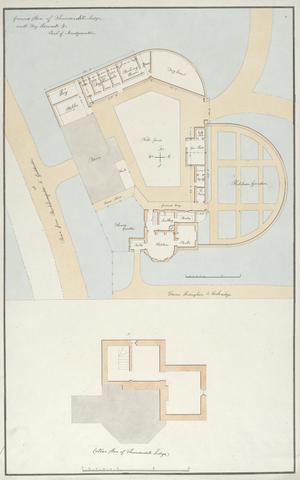 Sir Jeffry Wyatville Ground Plan of Thunderdell Lodge with Dog Kennel and Court, Earl of Bridgewater