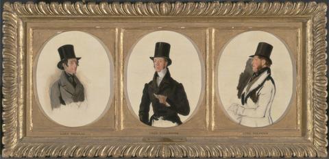 Richard Ansdell Studies for the Portraits of Lord Eglinton, Lord Douglas and Lord Stradbroke in `The Waterloo Cup Coursing Meeting' (in the Walker Art Gallery), 1840