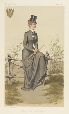Constantine von de Grimm Vanity Fair: Ladies; 'H.I.M. the Empress of Austria', Elizabeth Amalie Eugenie, April 5, 1884