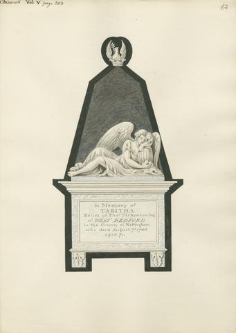 Daniel Lysons Memorial to Tabitha Dickonson from Chiswick Church