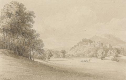 Joseph Powell Dunster Castle, Somerset: Showing Castle in Distance