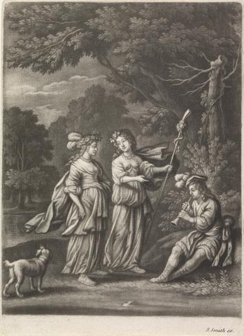 John Smith Pastoral Scene with a Shawm Player