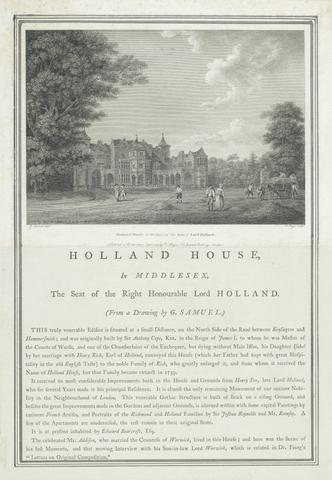 William Angus Holland House in Middlesex, the seat of Lord Holland