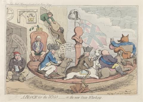 James Gillray A Block for the Whigs - or, The new State Whirligig (Poor John Bulls House Plundered at Noon Day)