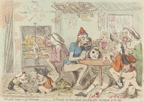 James Gillray Un Petit Souper, a La Parisienne; - or - A Family of Sans-Culotts Refreshing, After the Fatigues of the Day