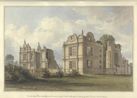 John Buckler FSA South East View of the Ruins of Moreton Corbet Castle, Shropshire; belonging to Sir Andrew Corbet, Bart.