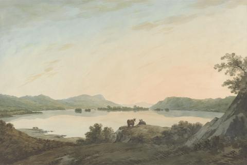 John Warwick Smith Lake Windermere from Calgarth with Belle Isle