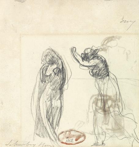 George Romney Two Sketches of a Female Figure