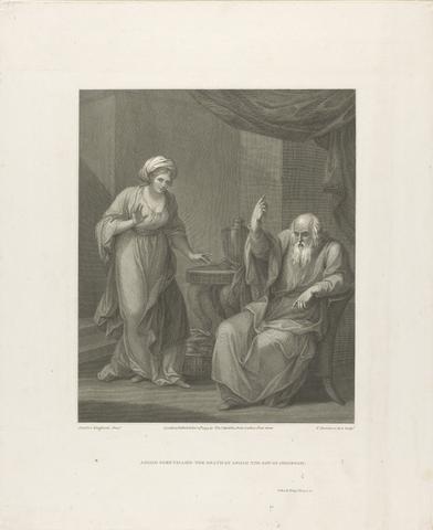 Francesco Bartolozzi Ahijah, Foretelling To the Wife of Jeroboam, Of The Death Of Their Son, Abijah