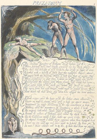William Blake America. A Prophecy, Plate 3, "Preludium | The shadowy daughter...."