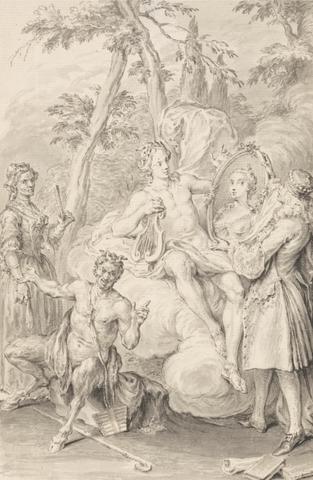 Hubert-François Gravelot Drawing for a Frontispiece: "The Toast"