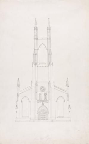 Sir Jeffry Wyatville Design for a Gothic Church with Tower