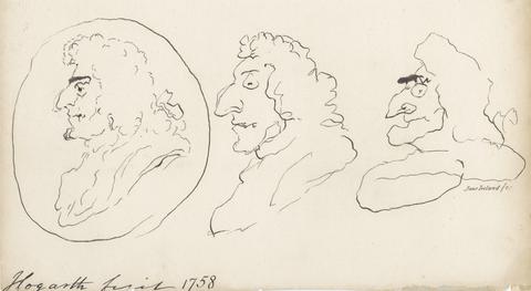 William Hogarth Sketches from Pen and Ink Drawings, Character and Caricatura