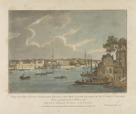 unknown artist View of the Savoy, Somerset House and the Water Entrance to Cuper's Garden