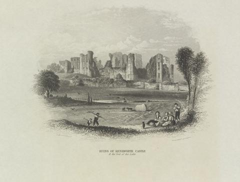 John Brandard Ruins of Kenilworth Castle and Bed of the Lake