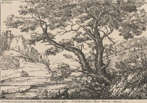 Henry Bellenden Ker Landscape with Large Tree, Castle on Left