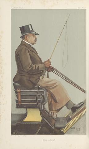 Leslie Matthew 'Spy' Ward Vanity Fair: Sports, Miscellaneous: Carriages; 'Four-in-hand', Baron Adolph Wilhelm Deichman, May 14, 1903