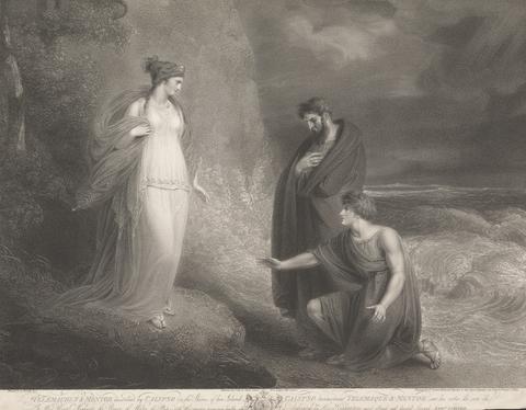 Edward Scriven Telemachus and Mentor Discovered by Calypso