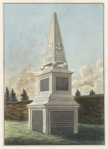 Daniel Lysons Tomb of Nathaniel Wickham, from West Ham Churchyard