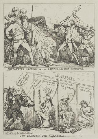 Britannia's Support or the Conspirators Defeated - The Hospital for Lunatics