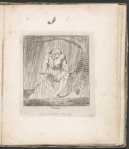 William Blake For Children. The Gates of Paradise, Plate 4, "Water"