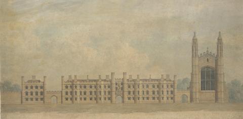 William Wilkins Elevation of a Proposed Design for King's College, Cambridge