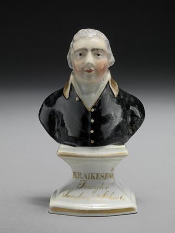 Bust of R. Raikes, Esq.: in black coat with gilt collar