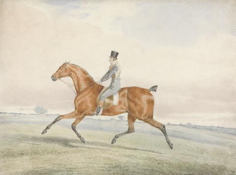 George Alken Exercising a Racehorse